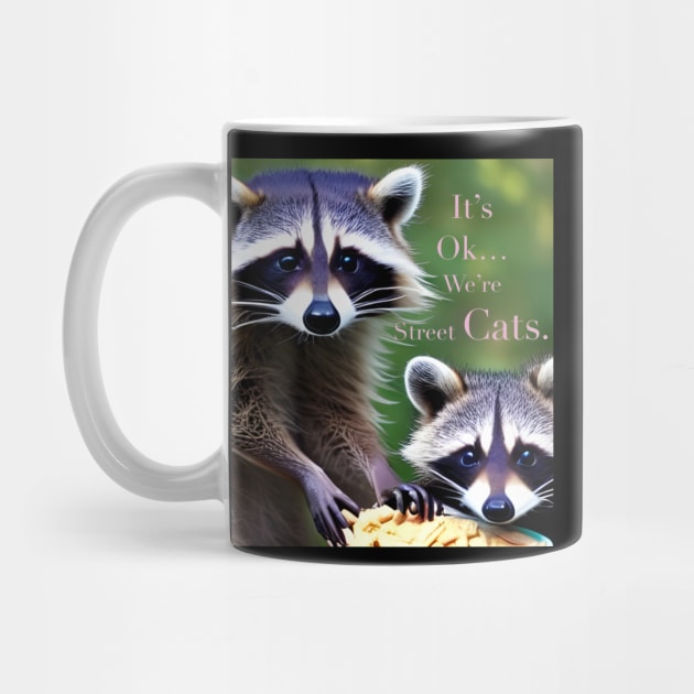 Raccoon Street Cats Stealing Food by TshirtLABS